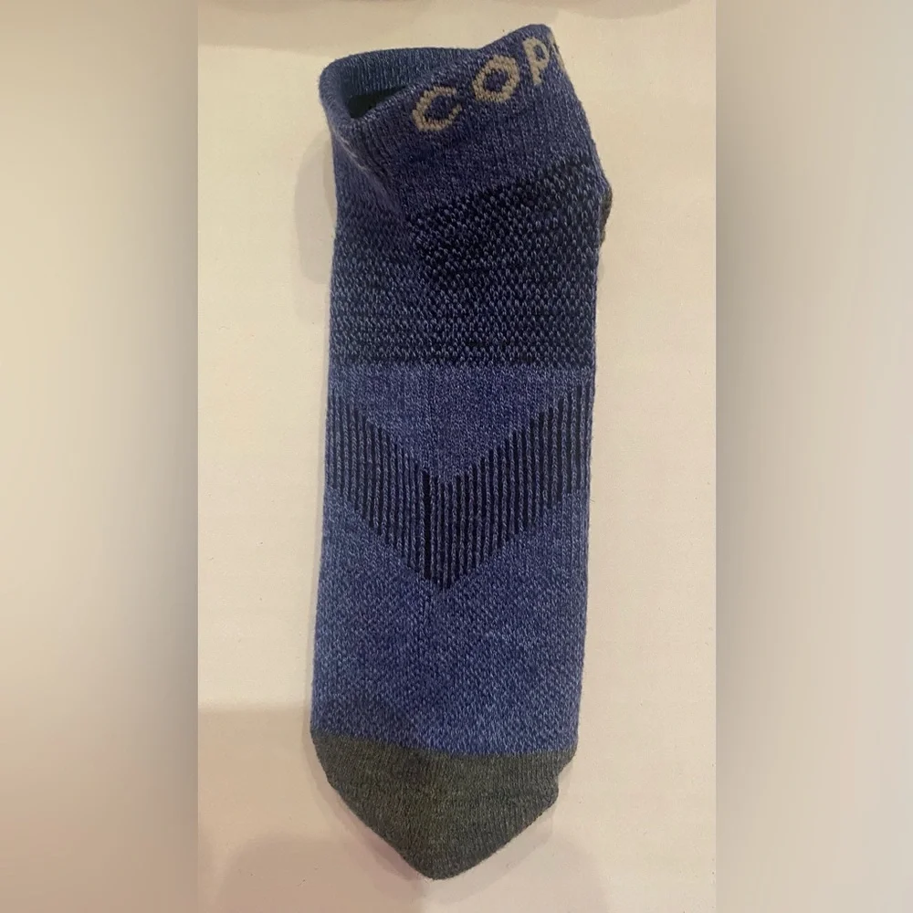 TOMMIE COPPER 6 Pair Athletic Ankle Socks Unisex Blue‎ Size Large NWOT